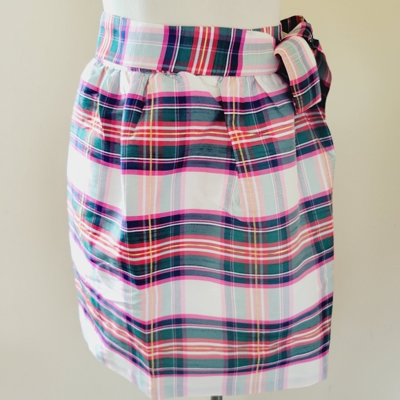 Crown & Ivy Plaid Skirt with Bow size 10p - Picture 2 of 10